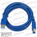 Фото, характеристики, описание Шнур USB штекер A - штекер B, Vers.3.0, 1,5 метра,синий, Tcom